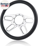 9 Bolt Disc Steering Wheel, 14 Inch Leather Billet 4 Spoke Hol. Fixed Price $192.00.