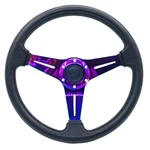 Yehicy 13.8 Car Racing Steering Wheel Neo Chrome 350 Millimeters, Colorful. Fixed Price $57.99.