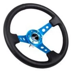 Nrg Rst-006bl Reinforced Steering Wheel Blk Leather W/blue Circle. Fixed Price $131.99.