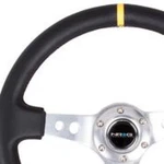 Nrg Rst-006sl-y Reinforced Steering Wheel Blk Leather W/circle Cut. Fixed Price $131.99.