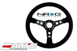 Nrg 350mm 13.8" Suede Sport Steering Wheel 3" Concave Deep Dish + Black Stitch. Fixed Price $136.49.