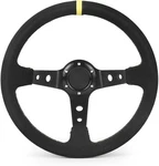 14 Inch 350mm Car Steering Wheel Suede Leather Drift Racing Game Black. Fixed Price $71.99.