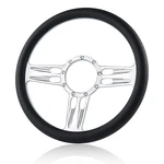14" 9 Bolt Leather Steering Wheel 3 Spoke Black Universal. Fixed Price $223.99.