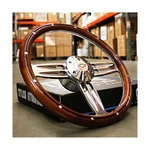 14" Inch Billet Polished & Wood Steering Wheel Bowtie Horn, 6 Hole, Passenger.... Fixed Price $242.36.