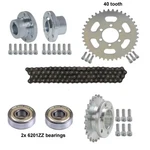 40t 65t Rear Sprocket W/ Hub Drive Gear #35 Chain Go Kart Mini Bike Fun Cart Atv. Fixed Price $15.68.