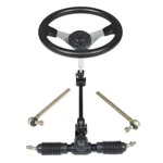 Steering Wheel Kit Gear Rack Pinion Shaft Tie Rod Assembly For Atv Go Kart Quad. Fixed Price $68.37.