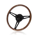 Qymopay 9 Bolt Disc Shaped Steering Wheel 14"wooden For Most Nine Hole Car Black. Fixed Price $134.27.