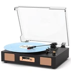 Mangostan Vintage Vinyl Record Player, 3-speed Turntable With Bluetooth, Usb/sd. Fixed Price $83.89.